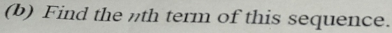 Find the nth term of this sequence.