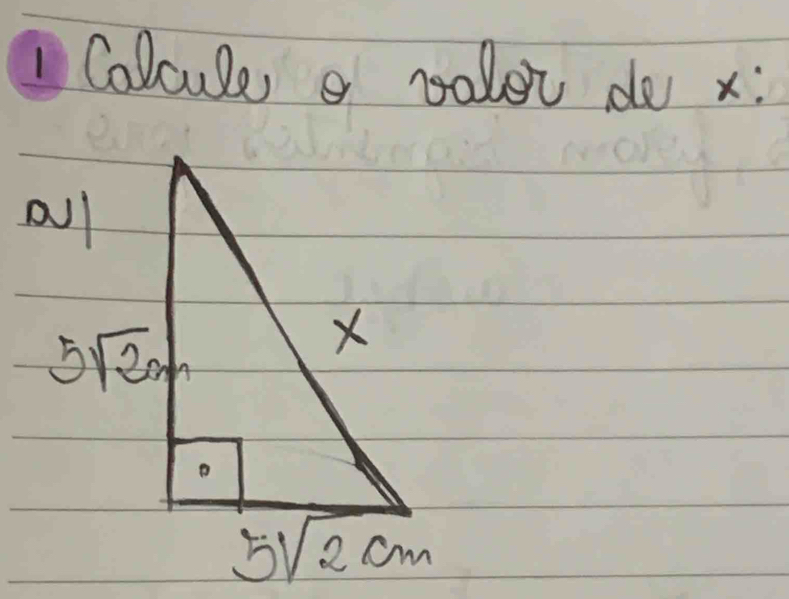 Colcule a rolot do x: