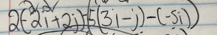 2(-2i+2j)+5(3i-j)-(-5i))