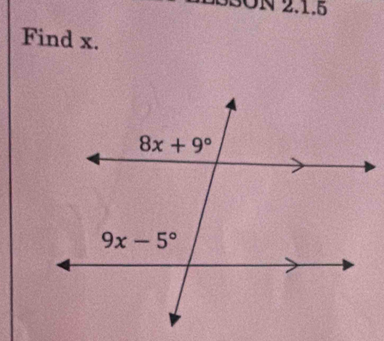 Find x.