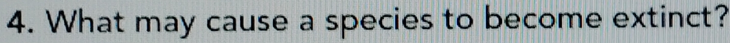 What may cause a species to become extinct?