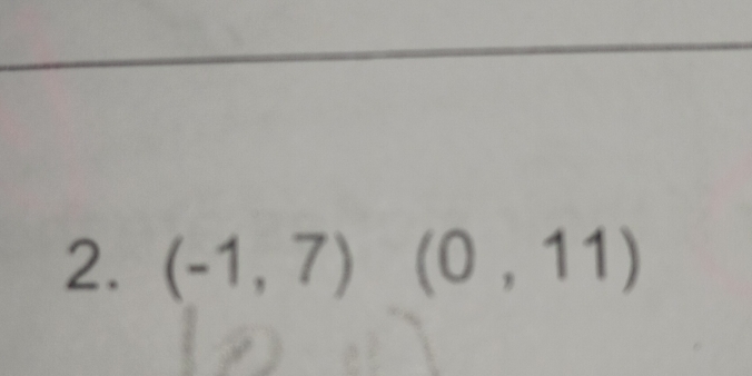 (-1,7) ^circ  (0,11)