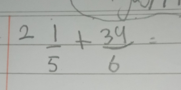 2 1/5 + 34/6 =