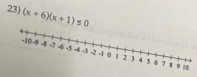 (x+6)(x+1)≤ 0