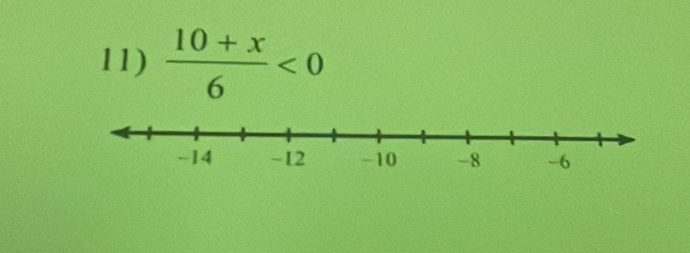  (10+x)/6 <0</tex>