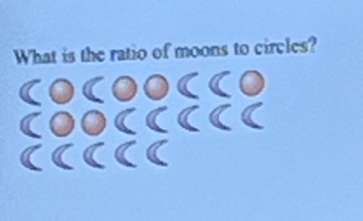 What is the ratio of moons to circles?