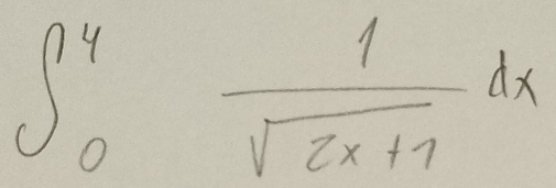 ∈t _0^(4frac 1)sqrt(2x+7)dx