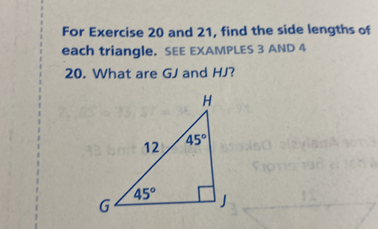Solved: For Exercise 20 and 21, find the side lengths of each triangle ...