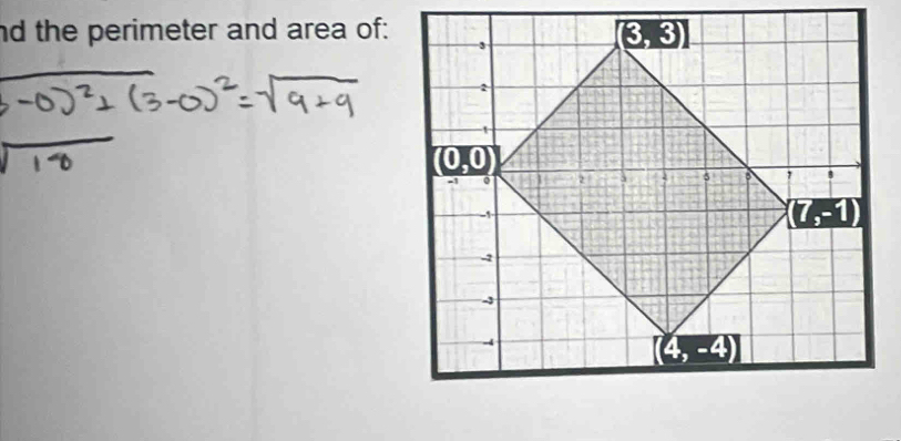 nd the perimeter and area of: