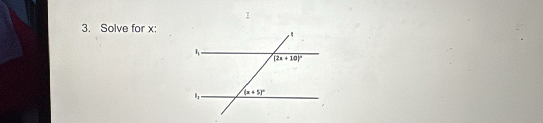 Solve for x: