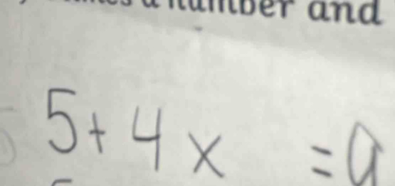 5+4x=a