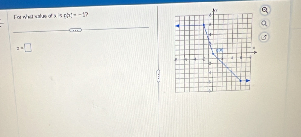 For what value of x is g(x)=-1 7
x=□