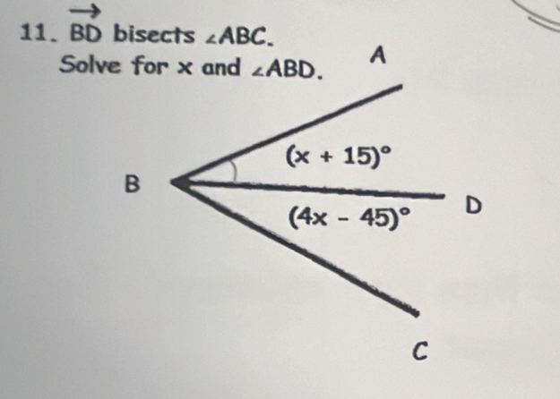 vector BD bisects ∠ ABC.