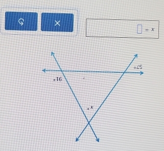 9 ×
=x