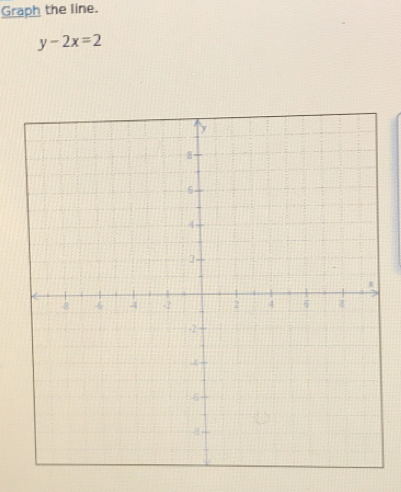 Graph the line.
y-2x=2