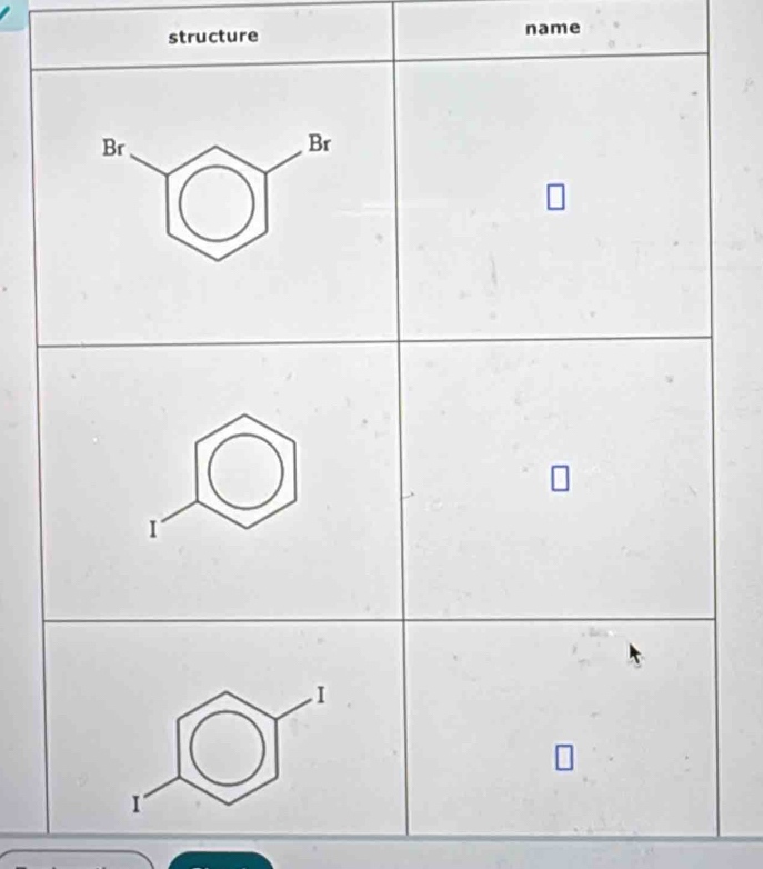 structure name
Br
Br
I