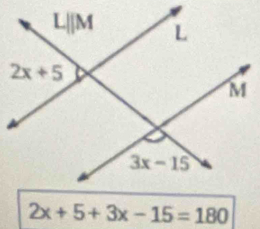 2x+5+3x-15=180