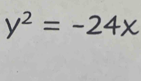 y = −