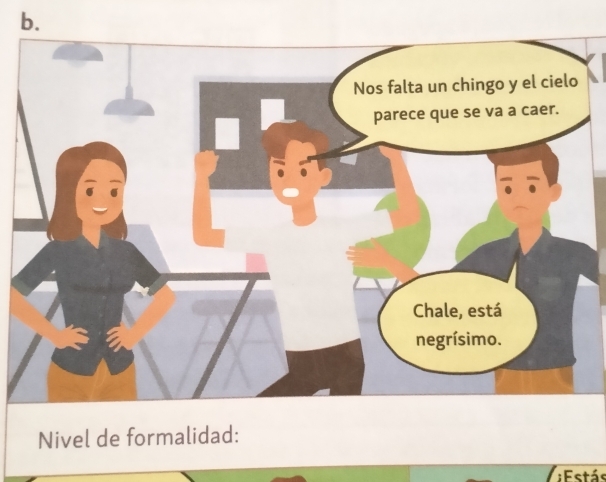 Nivel de formalidad: 
Estás