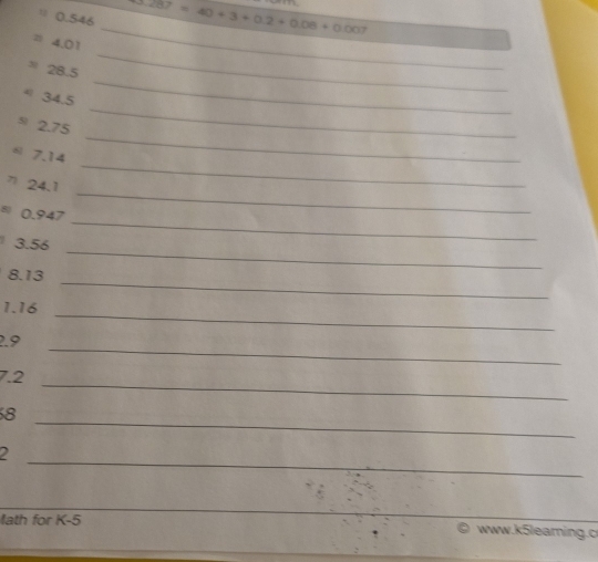 Solved: 0.546 overline ∴ ∠ B=40+3+0.2+0.08+0.007 4.01 _ 28.5