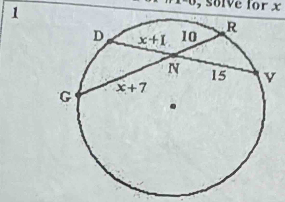 1
U , solve for x