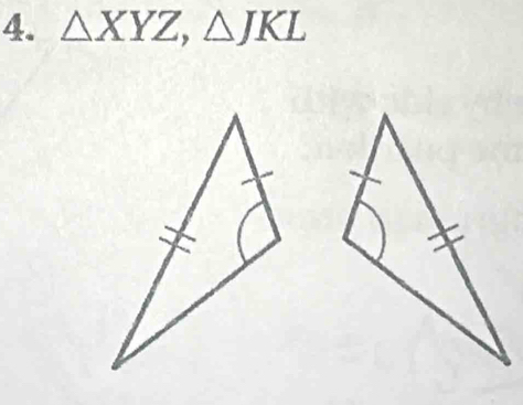 △ XYZ, △ JKL