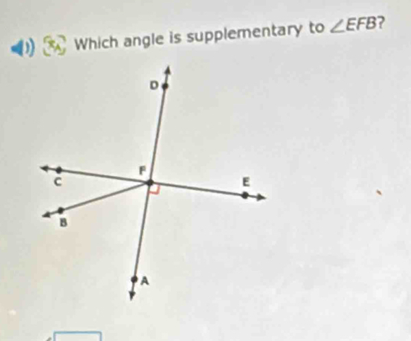 Which angle is supplementary to ∠ EFB ?