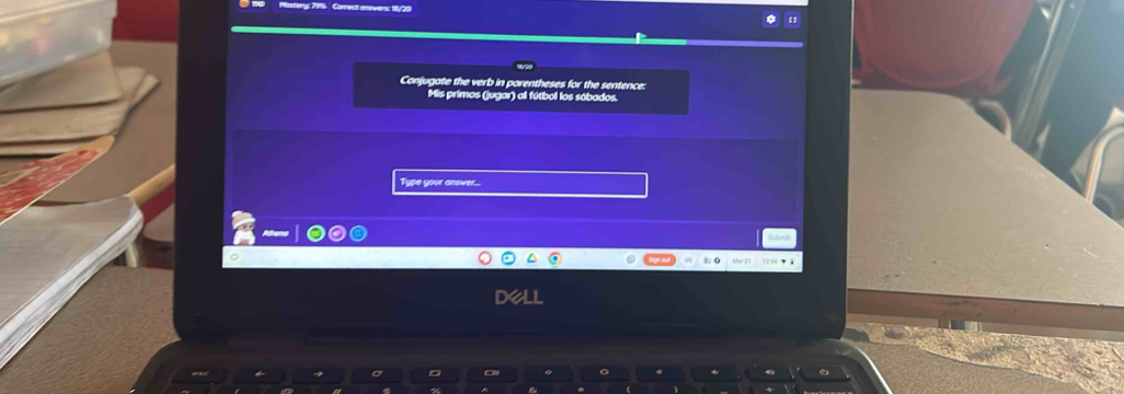 Solved: Conjugate the verb in parentheses for the sentence: Mis primos ...