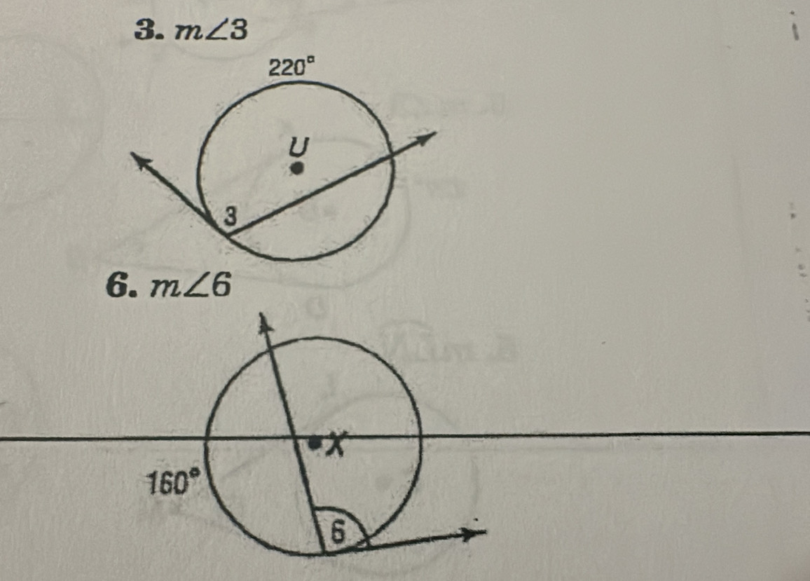 m∠ 3
6. m∠ 6