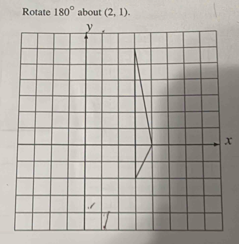 Rotate 180° about (2,1).
x