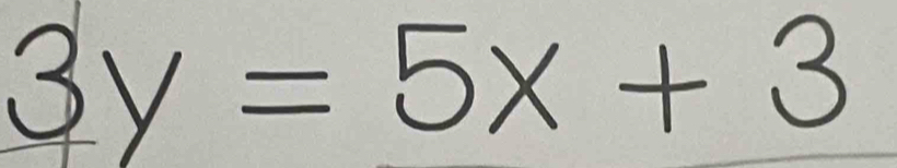 3y=5x+3