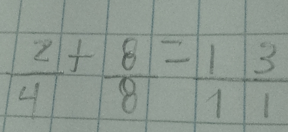  2/4 + 8/8 = 1/1 frac 3