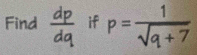 p= √+7