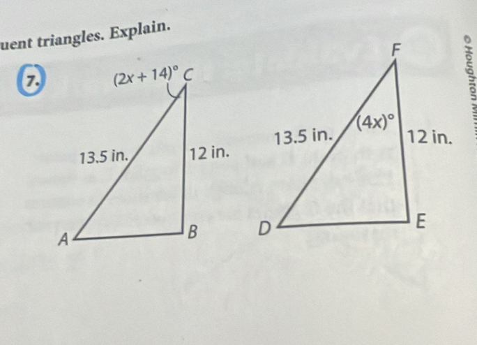 uent triangles. Explain.