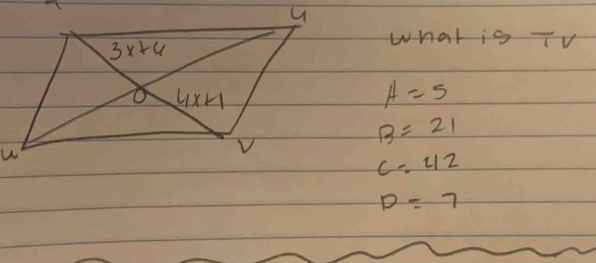 what ig TV
A=5
B=21
c=212
D=7