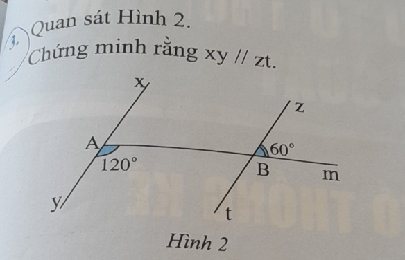 Quan sát Hình 2.
3.
Chứng minh rằng xy//zt.
Hình 2