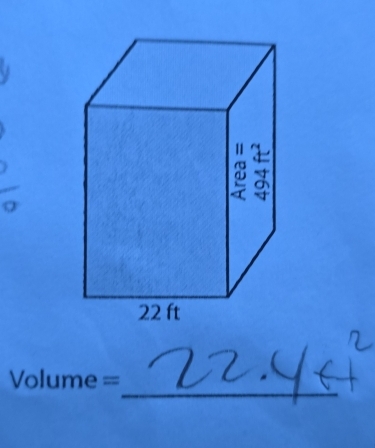 22 ft
_
Volume=