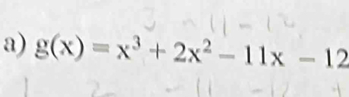 g(x)=x^3+2x^2-11x-12