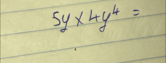 5y* 4y^4=