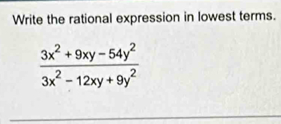 Write the rational expression in lowest terms.