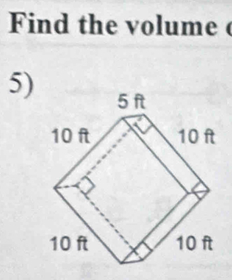 Find the volume 
5)