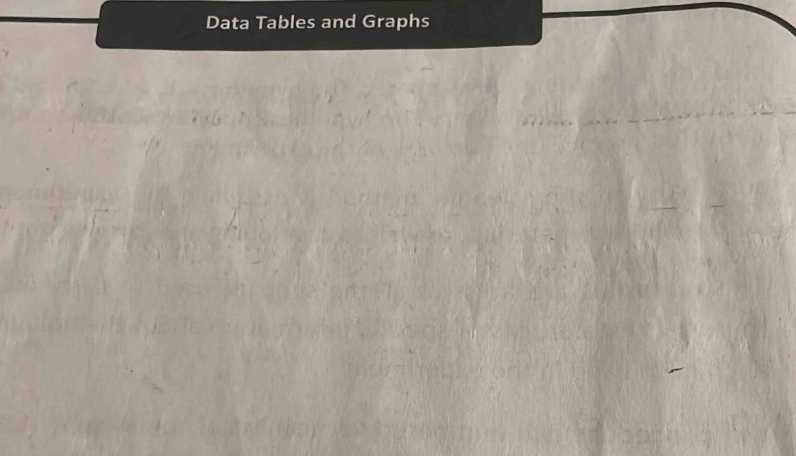 Data Tables and Graphs