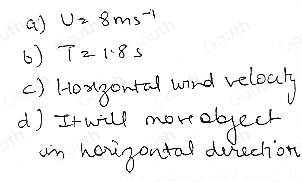Solved: The point 4 is 1.8 m vertically above horizontal ground. At ...