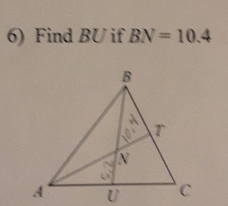 Find BU if BN=10.4