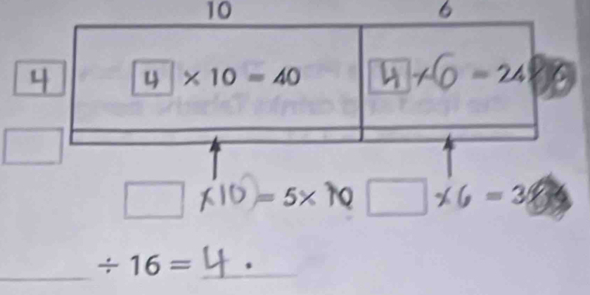 □ 1 1D = 5×10 □ * 6=3
□ 
_
/ 16= _.