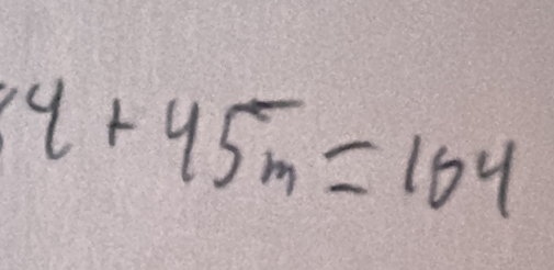 y+45m=104