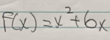 F(x)=x^2+6x