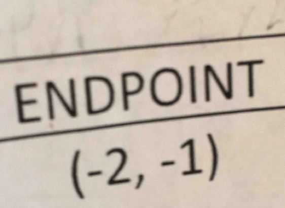 ENDPOINT
(-2,-1)