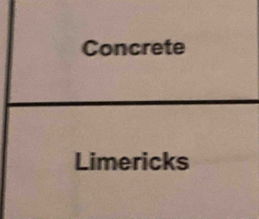 Concrete 
Limericks