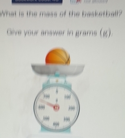 What is the mass of the bask
Give your answer in grams
/.,,.,.,,,
196